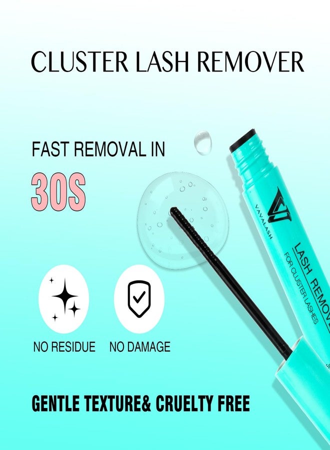فافالاش مزيل لاصق الرموش الشفاف VAVALASH 3 في 1، لاصق رموش عنقودية مقاوم للماء، لتثبيت الرموش العنقودية بنفسك، تثبيت قوي للرموش الفردية في المنزل (أبيض) - Image 4